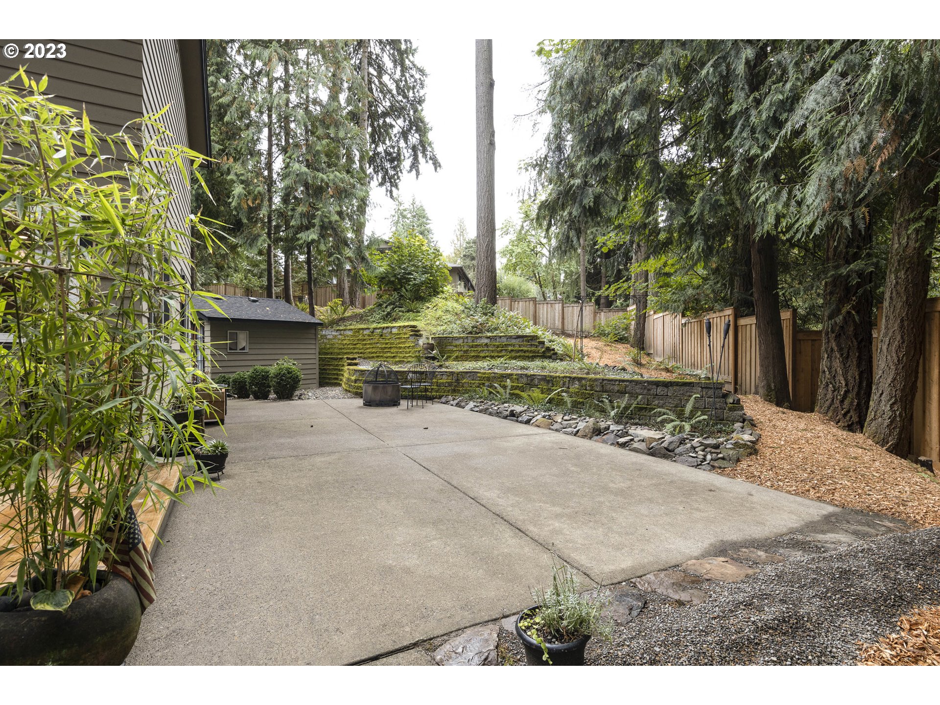9732 Southwest 18th Place Portland, OR 97219 - Photo 35 of 45 a view of a yard with plants and trees
