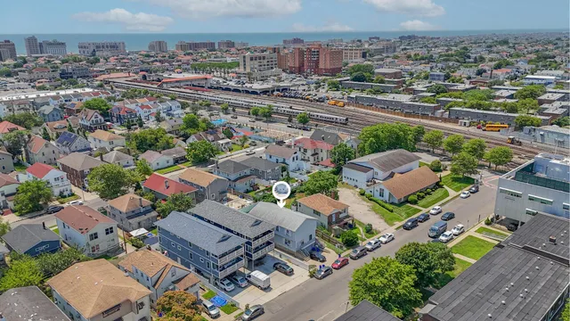 an aerial view of a city