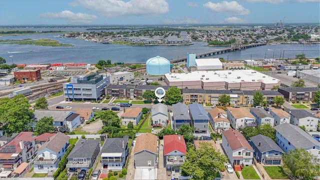 an aerial view of multiple house