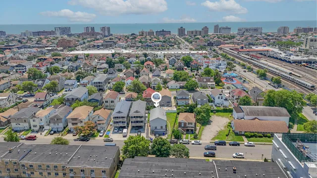 an aerial view of a city