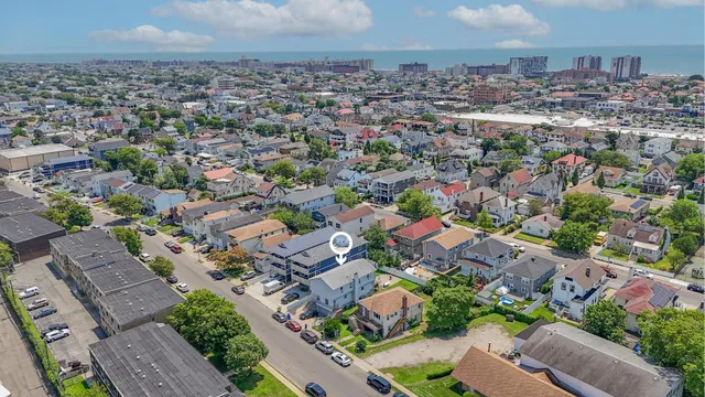 an aerial view of a city