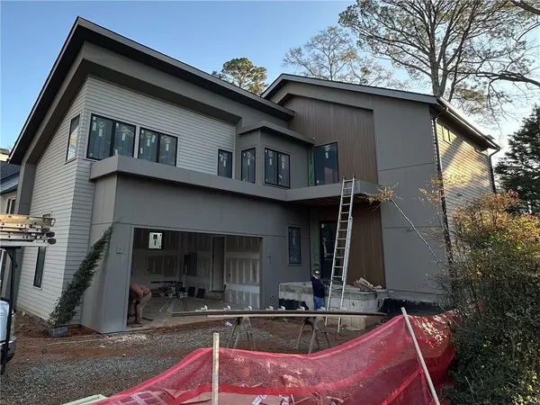 a house view with a outdoor space