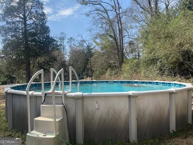 a view of a small yard