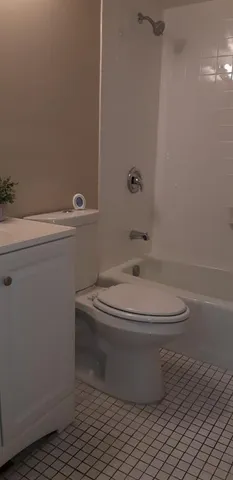 a white toilet sitting next to a shower