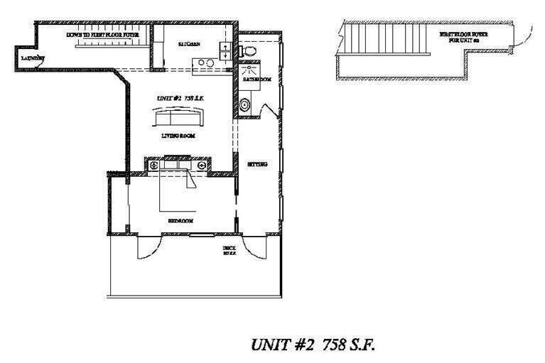 828 White Street, Unit 2 Key West, FL 33040 - Photo 24 of 24 Unit 2 Floorplan