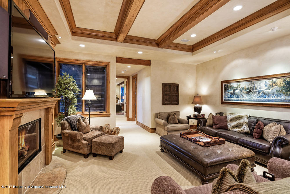 80 Spruce Ridge Lane Snowmass Village, CO 81615 - Photo 30 of 40 a living room with furniture fireplace and a large window