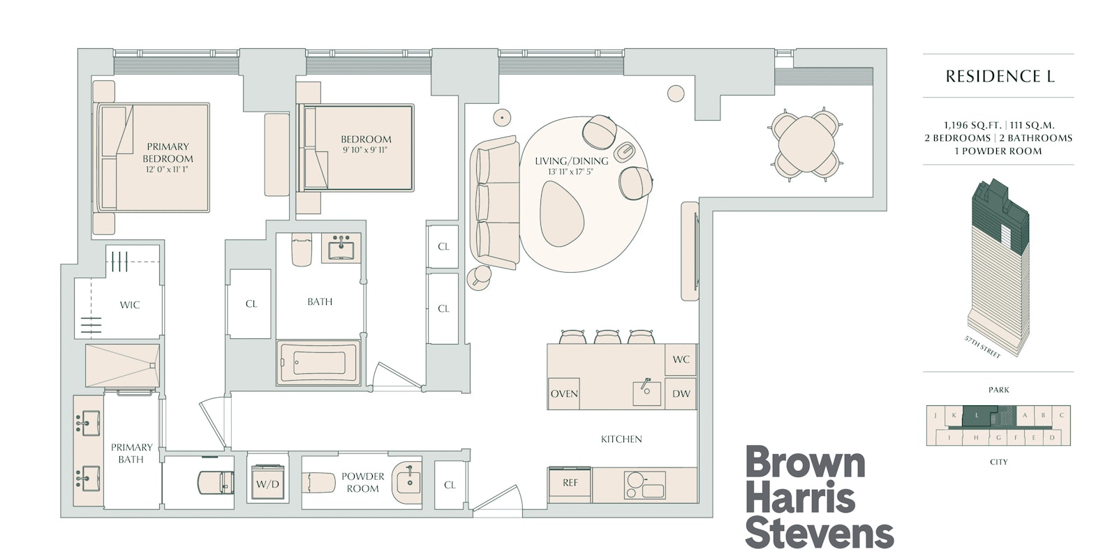 111 West 56th Street, Unit 38L Manhattan, NY 10019 - Photo 12 of 12 a picture of a wall with a white wall and a painting