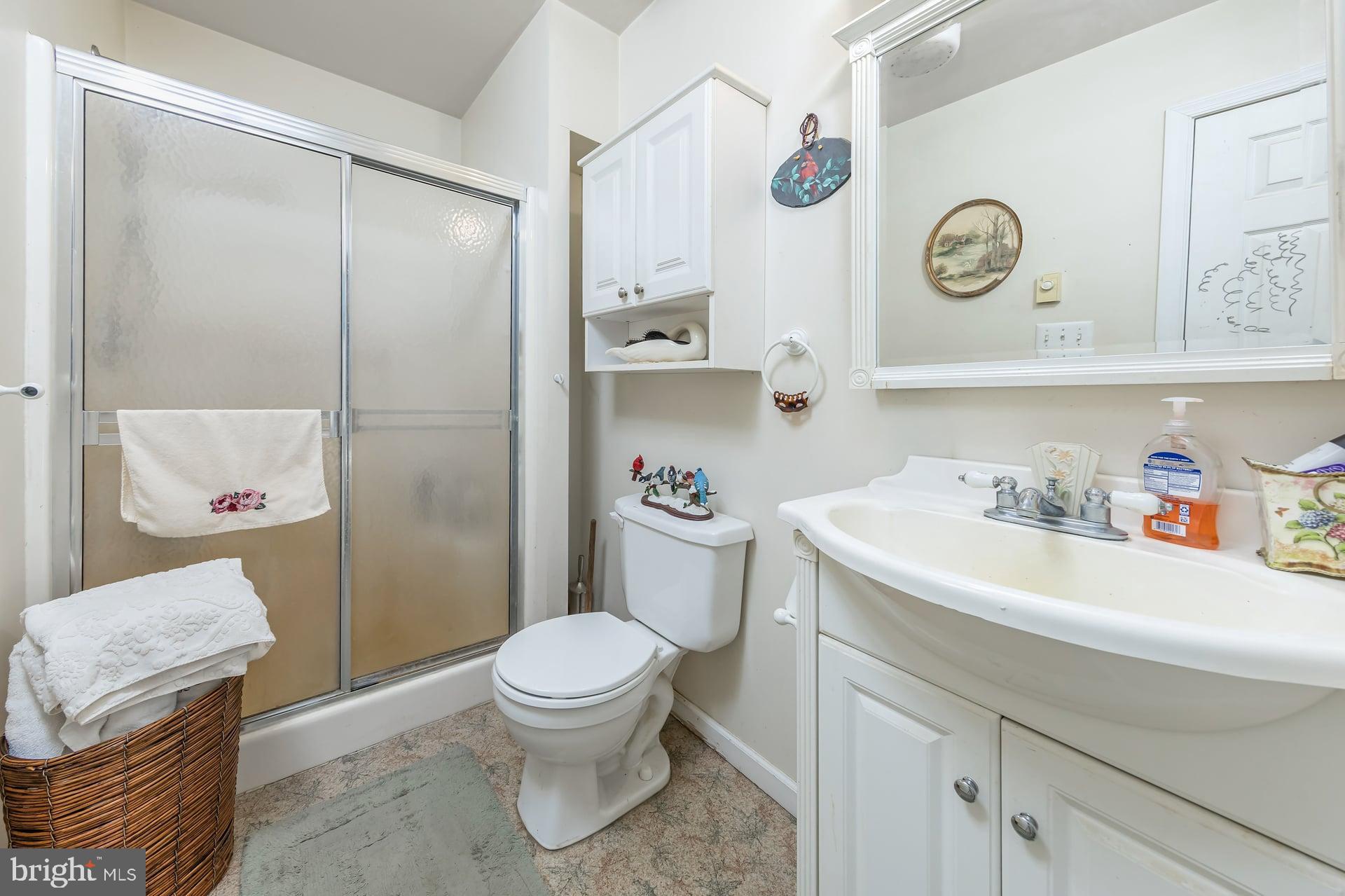 41 Hackett Road Woodstown, NJ 08098 - Photo 25 of 67 a bathroom with a sink a toilet and a shower