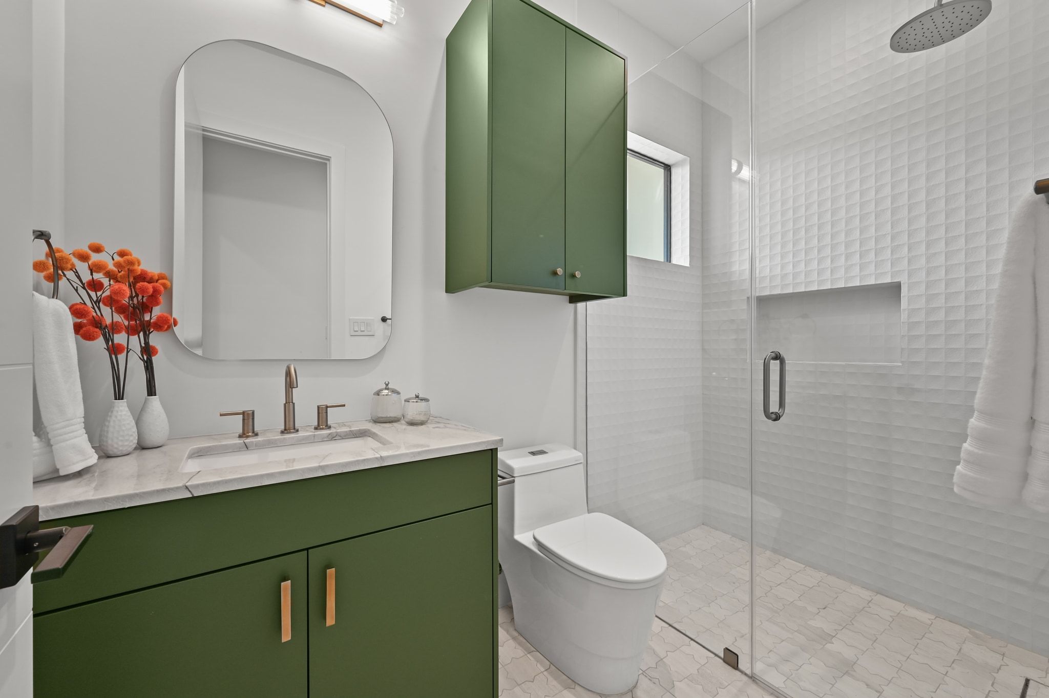 1503 Barn Swallow Drive Austin, TX 78746 - Photo 22 of 40 a bathroom with a sink a toilet and mirror