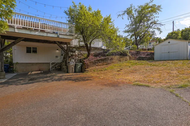 a view of a house with a patio