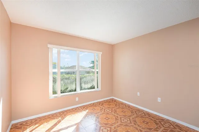 an empty room with a window