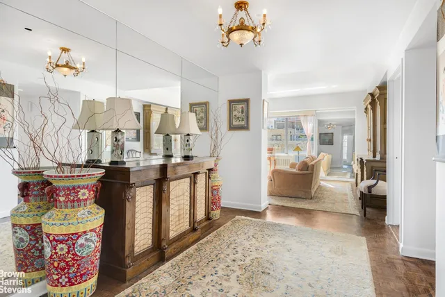 a living room with patio furniture