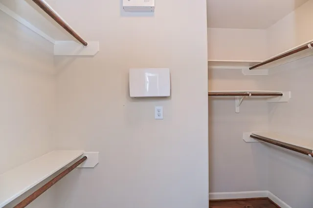 a close view of closet