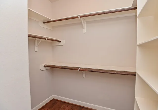 a close view of closet