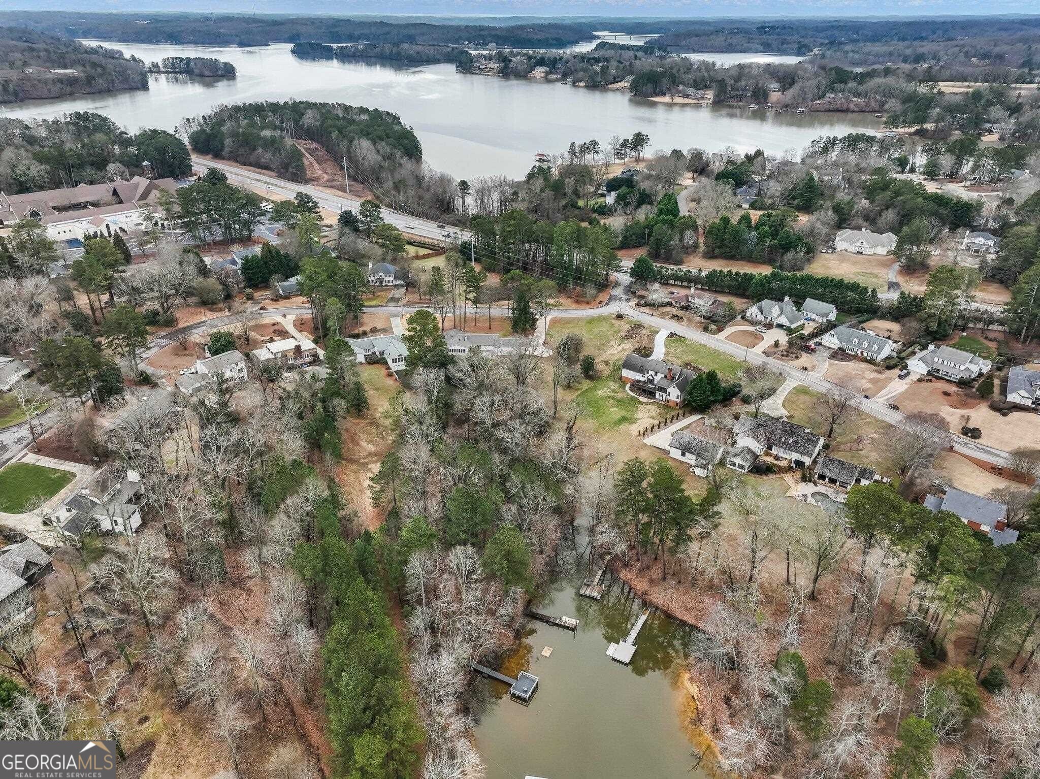 175 Thompson Place Gainesville, GA 30506 - Photo 15 of 32 an aerial view of a houses with outdoor space