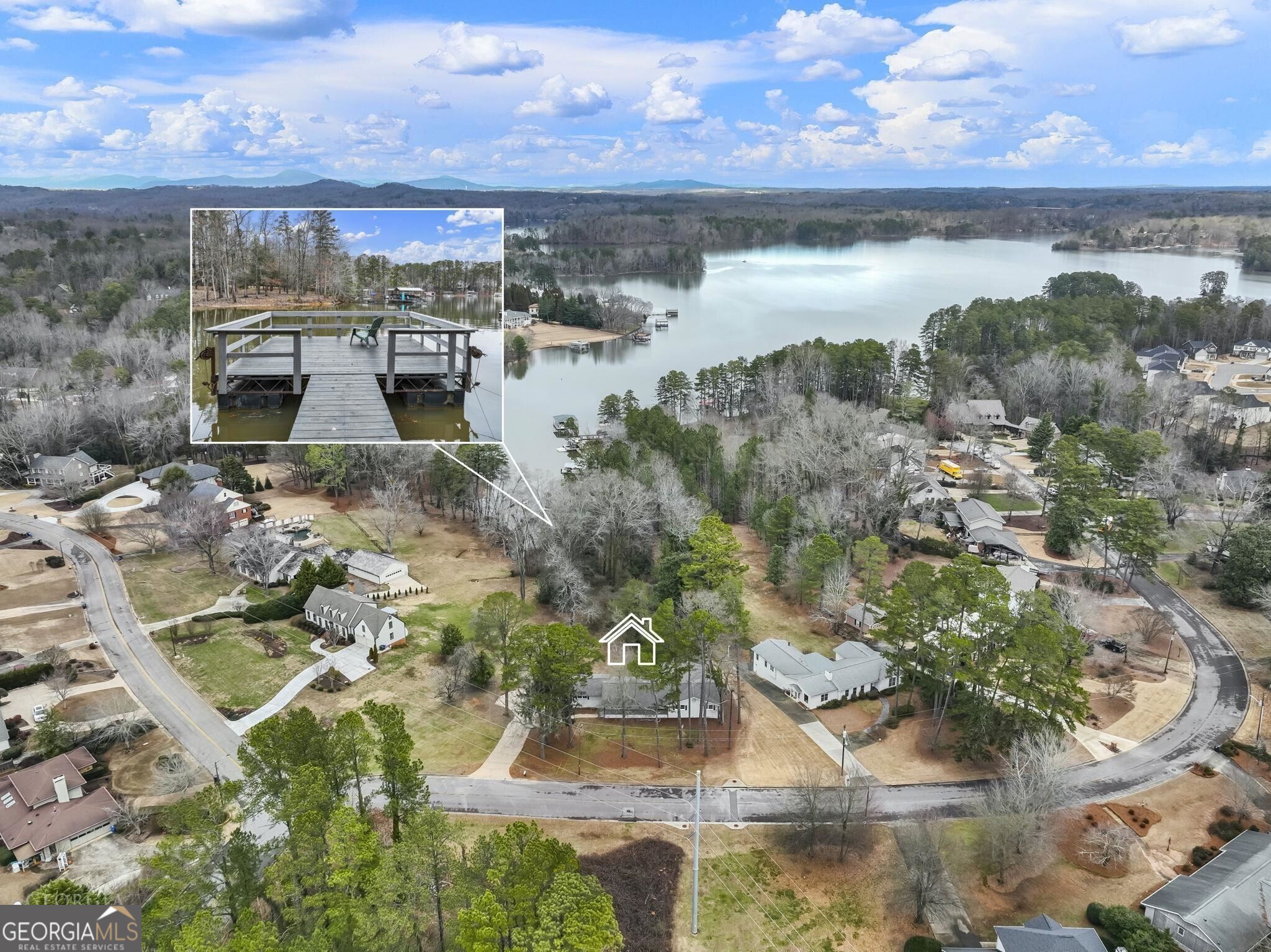 175 Thompson Place Gainesville, GA 30506 - Photo 17 of 32 a view of a lake in middle of the town