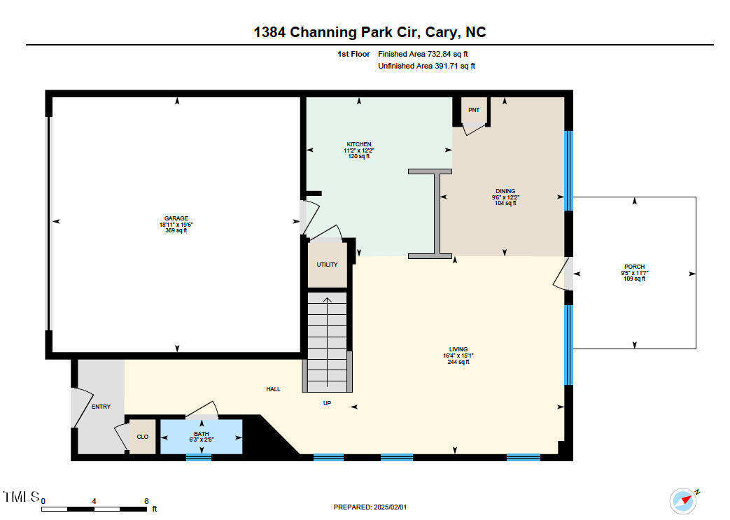 1384 Channing Park Circle Cary, NC 27519 - Photo 32 of 33 Floorplan_1stFloor