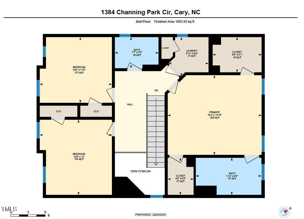1384 Channing Park Circle Cary, NC 27519 - Photo 33 of 33 Floorplan_2ndFloor