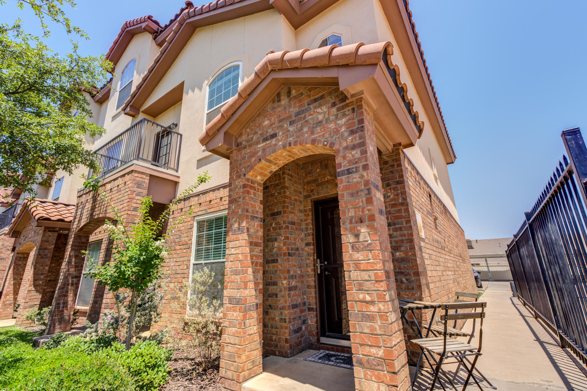 a front view of a house