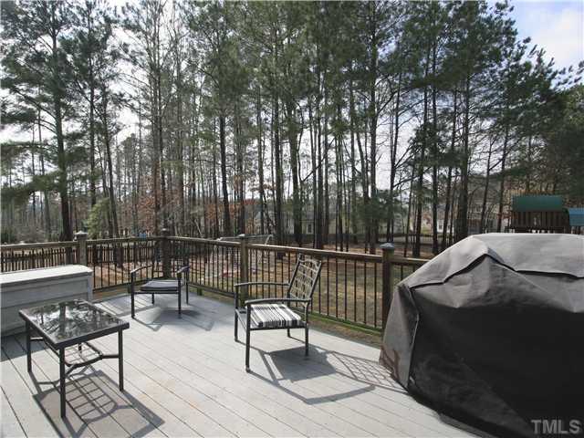 1200 Verde Farm Road Raleigh, NC 27603 - Photo 21 of 25 Large deck is great for outdoor entertaining or just relaxing in the sun.