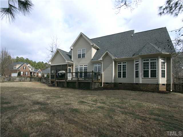 1200 Verde Farm Road Raleigh, NC 27603 - Photo 22 of 25 Home is lovely from the back as well as the front. This view showcases the master bedroom bay window.