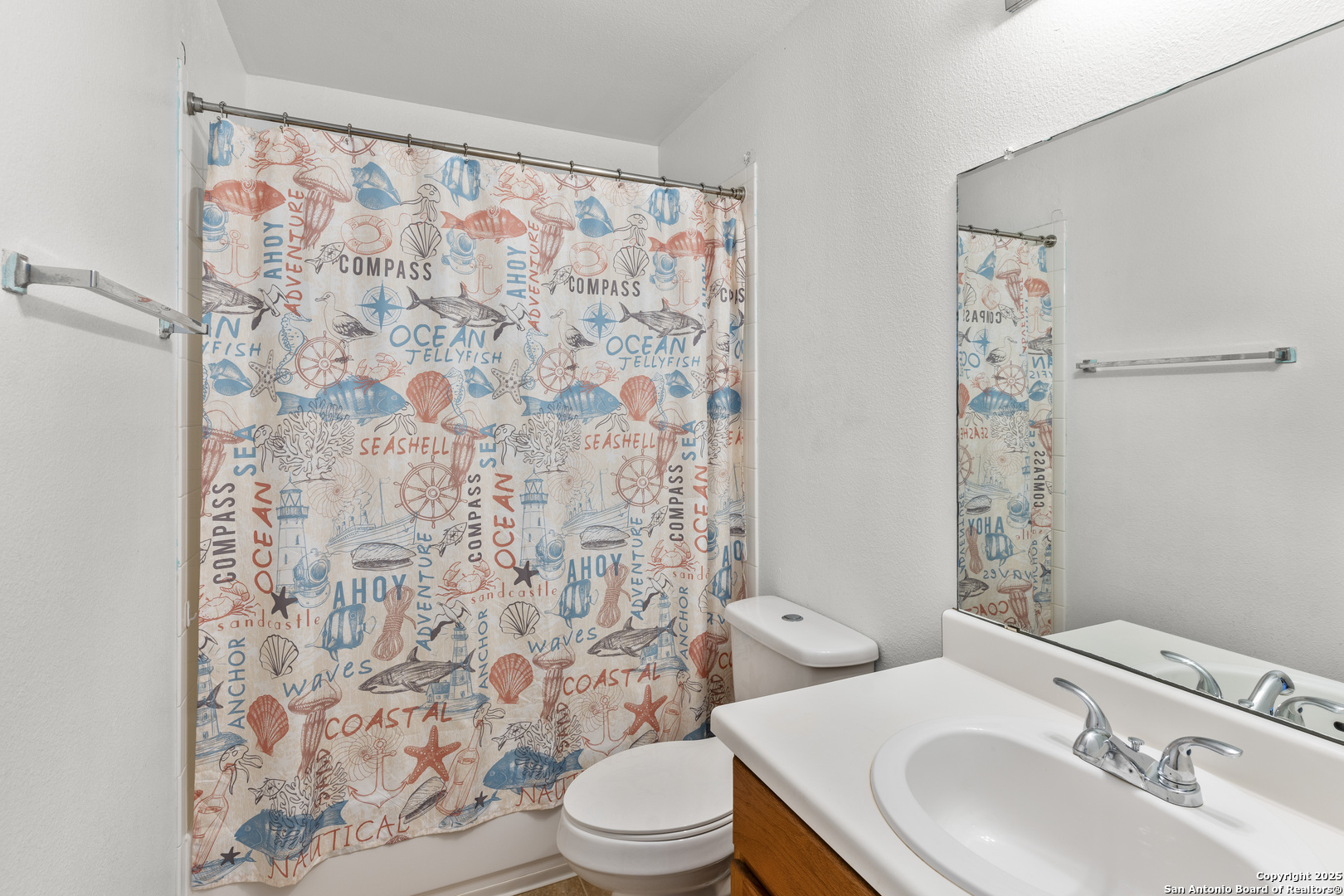 3917 Whisper Ridge Schertz, TX 78108 - Photo 24 of 27 a bathroom with a sink toilet and shower