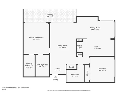 $589,000 | 7835 Lakeside Boulevard, Unit 925, Boca Raton, FL 33434