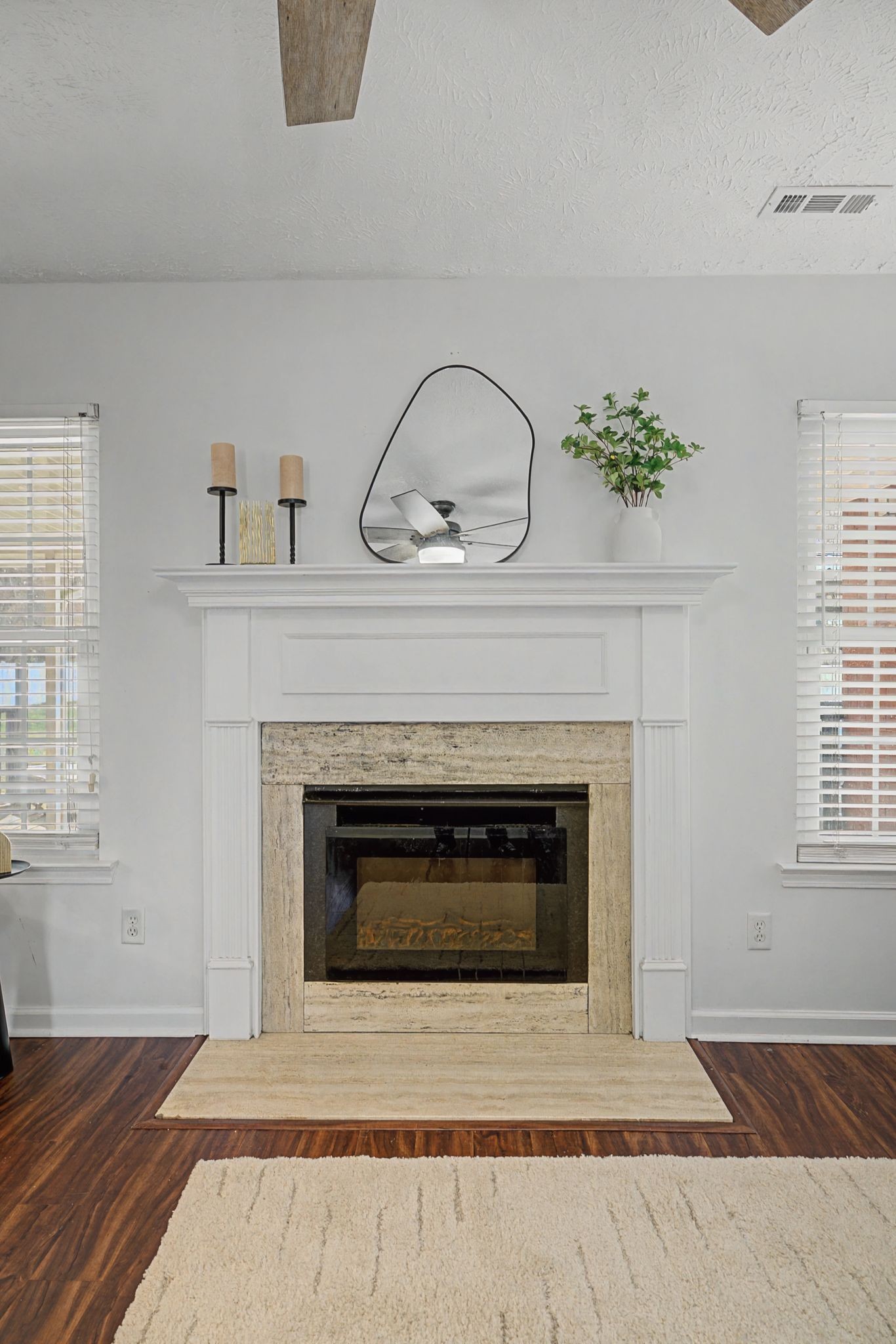 1123 Bramble Trail Murfreesboro, TN 37129 - Photo 12 of 41 a living room with a fireplace and wooden floor