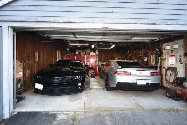 a car parked in garage