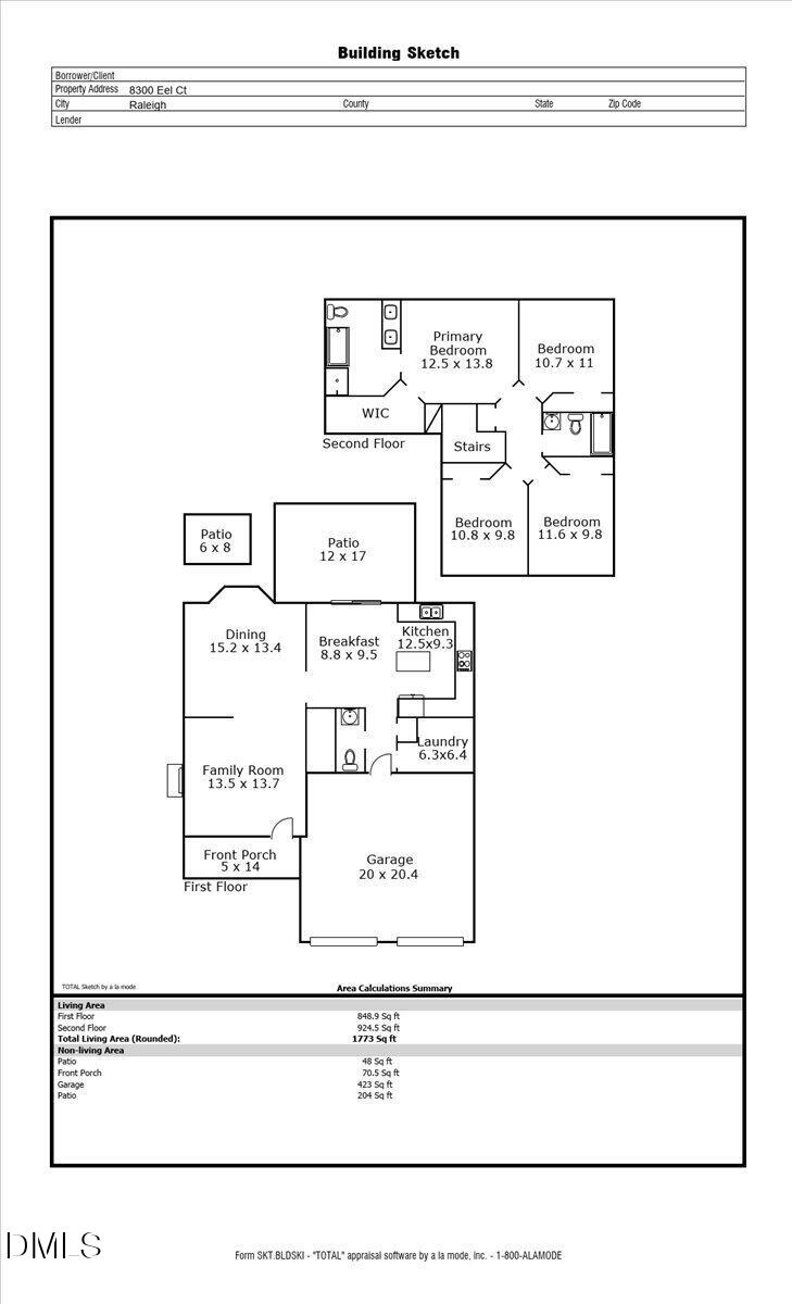 8300 Eel Court Raleigh, NC 27616 - Photo 36 of 36 Floor Plan
