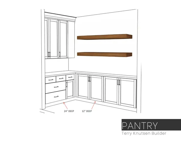 a black white and white cabinet with a large window