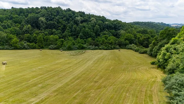 a view of an outdoor space and swimming pool
