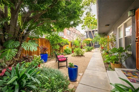 a potted plant sitting in front of the house