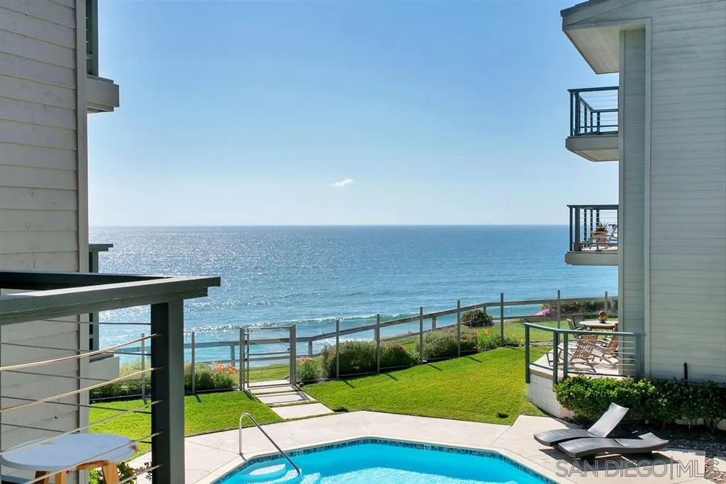 940 Sealane Drive, Unit 6 Encinitas, CA 92024 - Photo 17 of 24 a view of a terrace with a garden