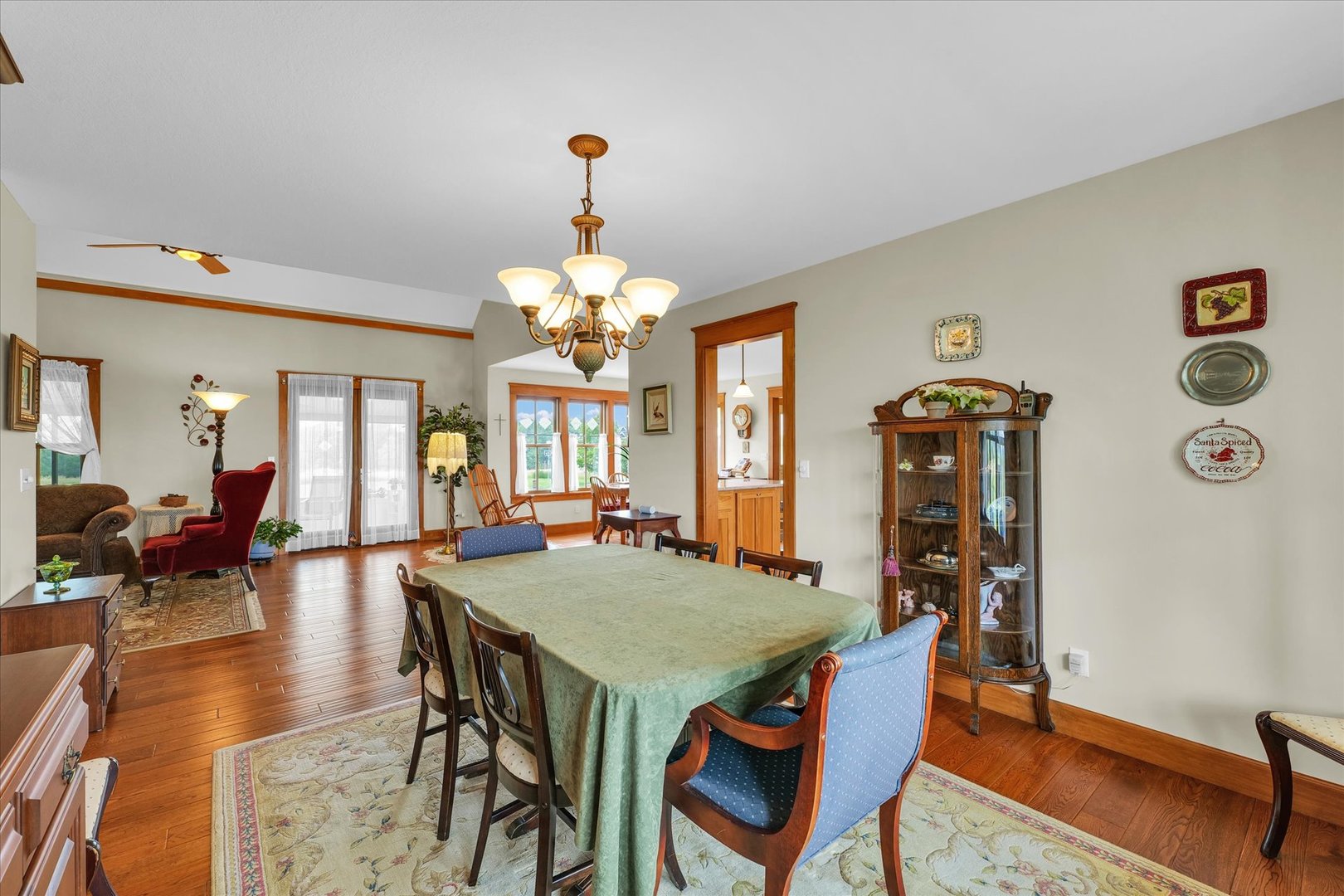 647 County Farm Road Monticello, IL 61856 - Photo 14 of 74 a view of a dining room with furniture and wooden floor