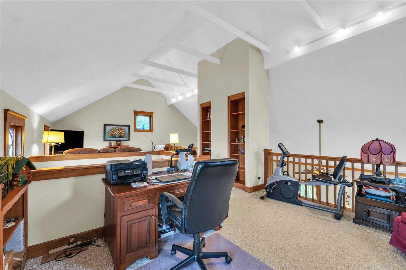 647 County Farm Road Monticello, IL 61856 - Photo 40 of 74 a view of a livingroom with workspace and a window