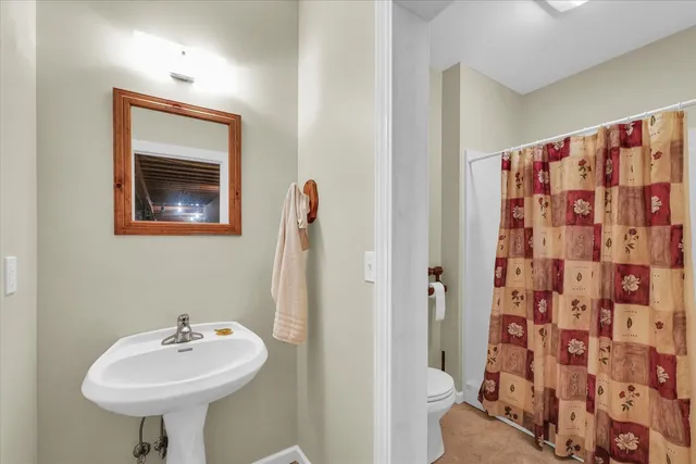 a view of a lake with a mountain