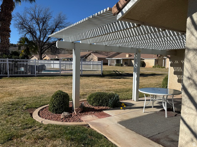 1825 West Mathis Park Place, Unit 46 St. George, UT 84770 - Photo 4 of 45 View of patio / terrace featuring a pergola and a residential view