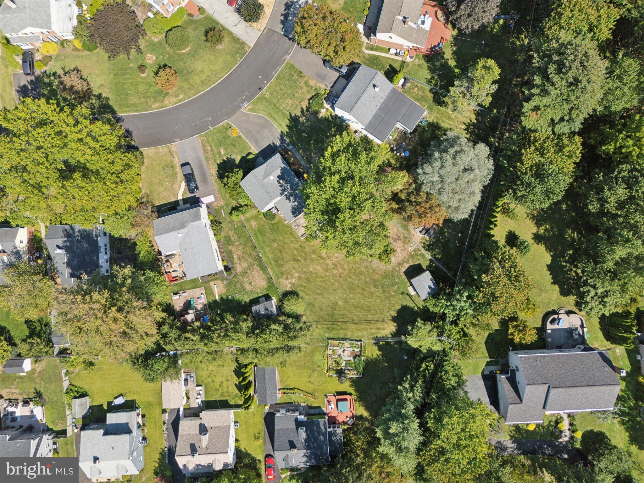 1500 Allen Road Oreland, PA 19075 - Photo 46 of 49 an aerial view of residential house with outdoor space and swimming pool
