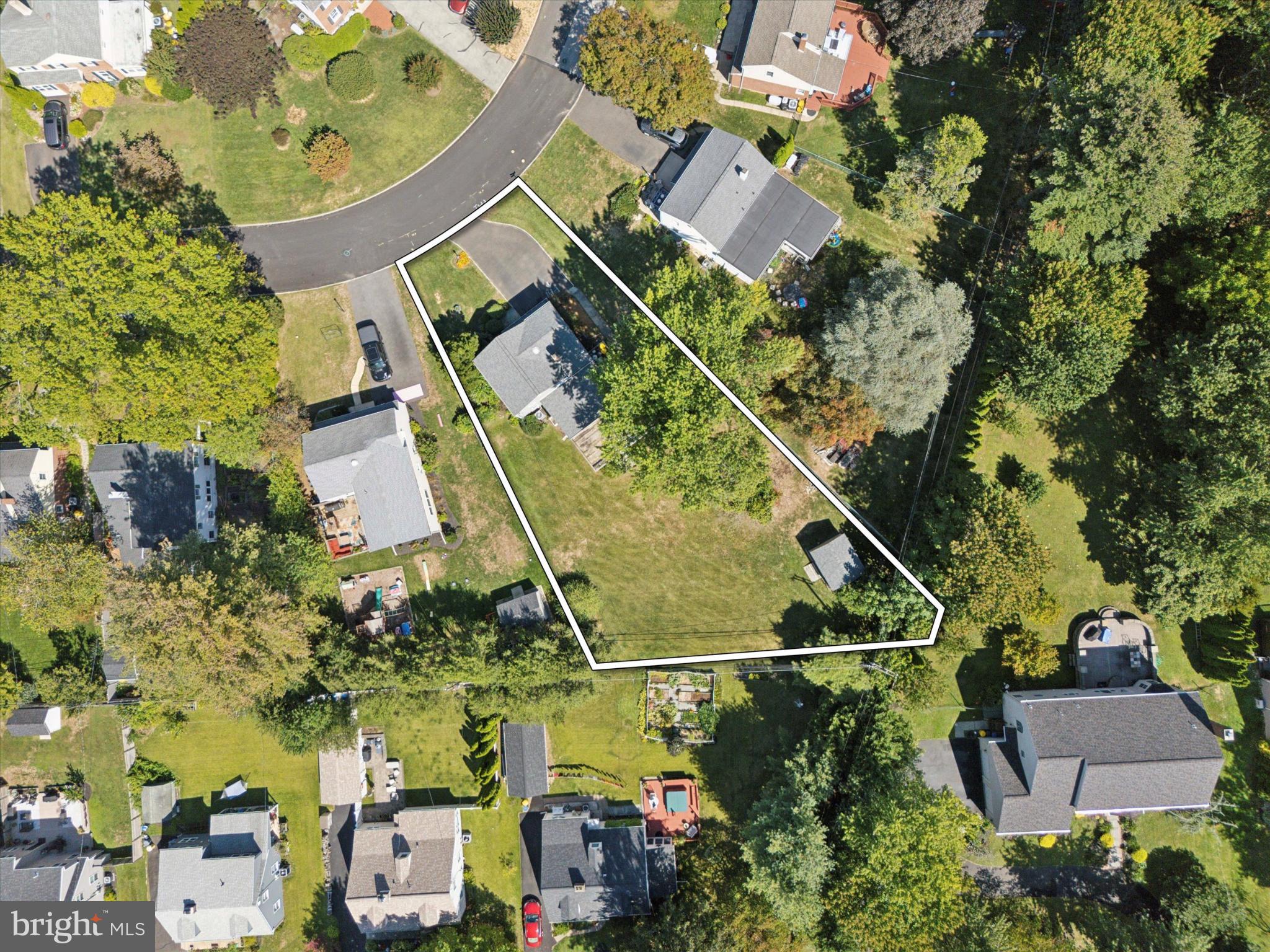 1500 Allen Road Oreland, PA 19075 - Photo 47 of 49 an aerial view of a house with a swimming pool