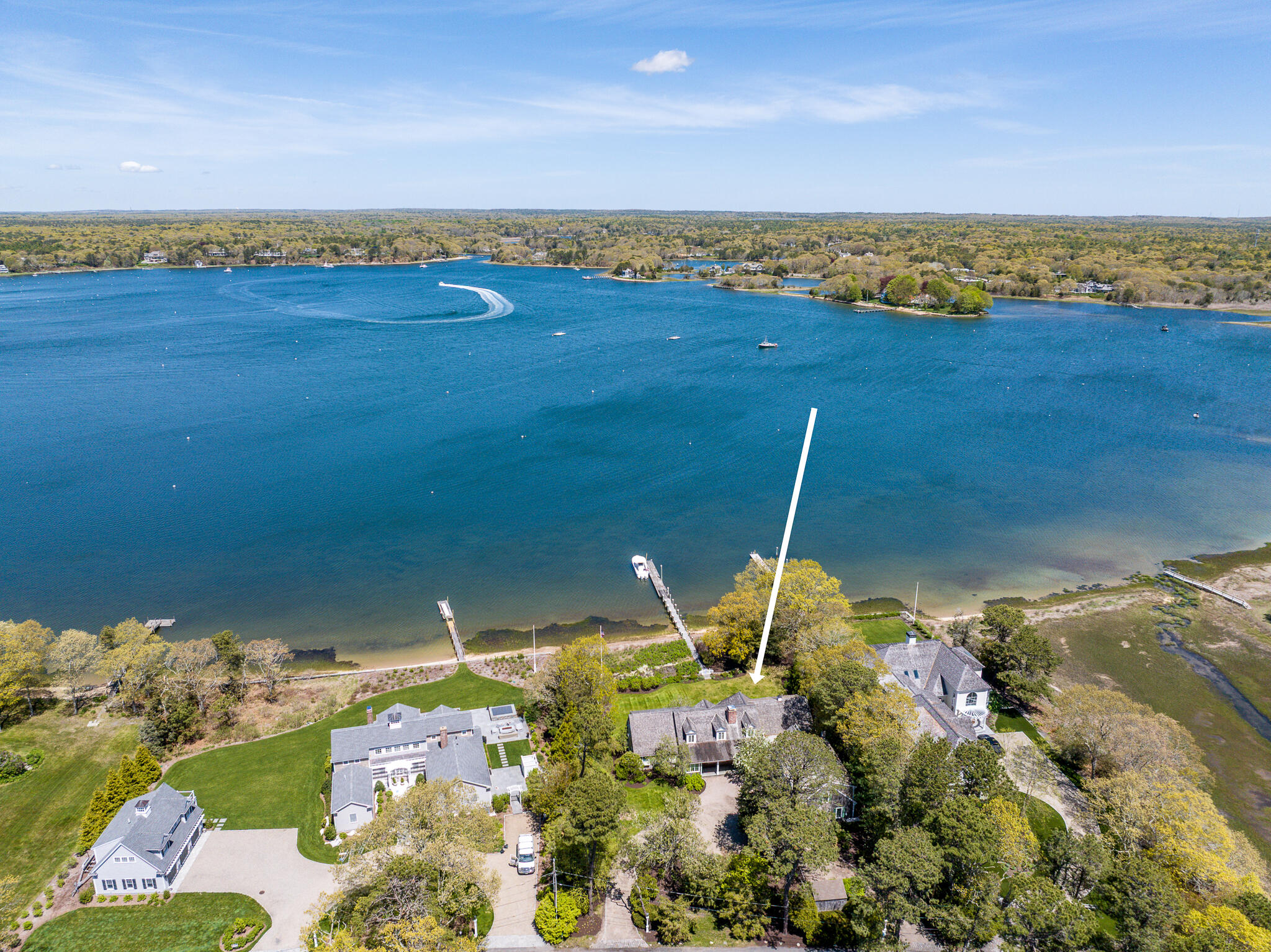 46 Great Bay Road Osterville, MA 02655 - Photo 40 of 54 a view of a lake with a mountain