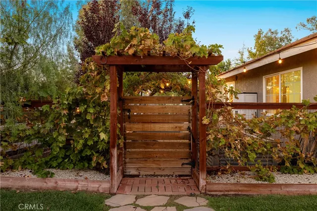 a view of outdoor space with seating area