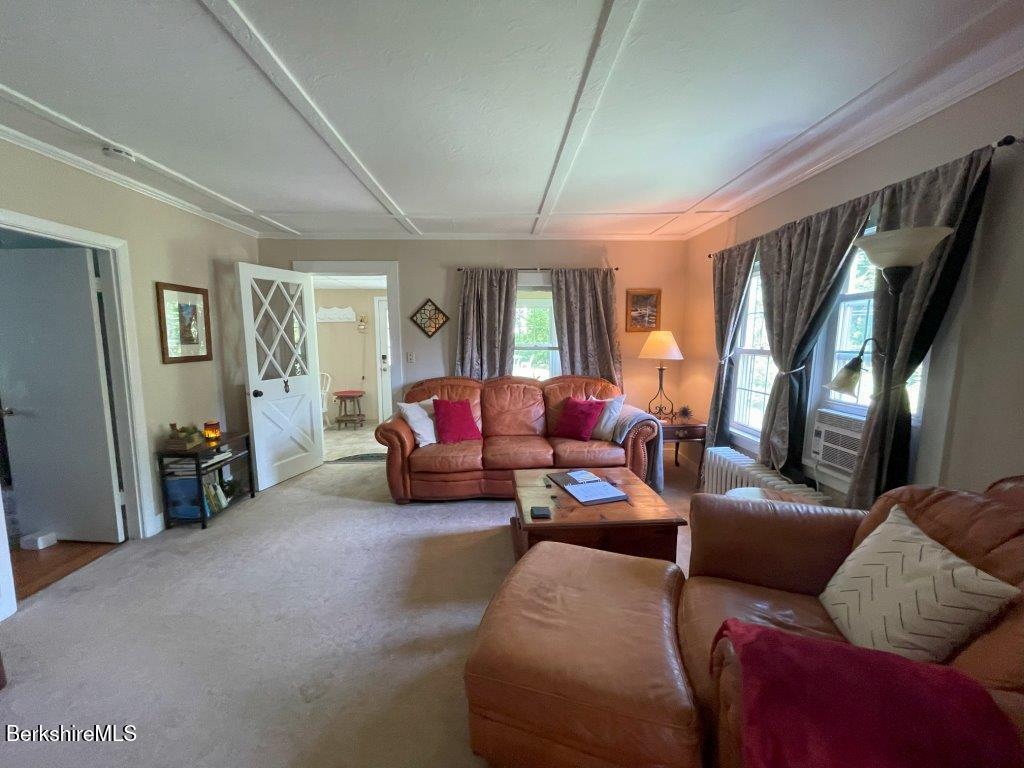 193 South Mountain Road Pittsfield, MA 01201 - Photo 8 of 49 a living room with furniture a window and a flat screen tv