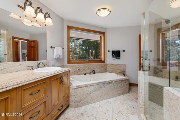 an outdoor view with patio