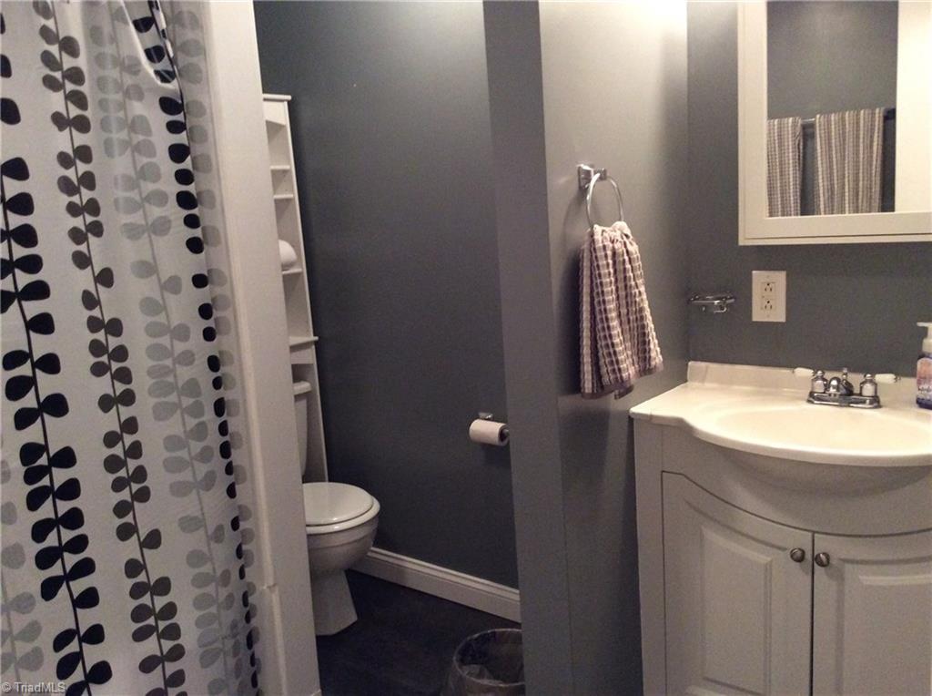 521 Cemetery Street Ronda, NC 28670 - Photo 9 of 13 Hall Full Bath with vinyl flooring, tub/shower combo.