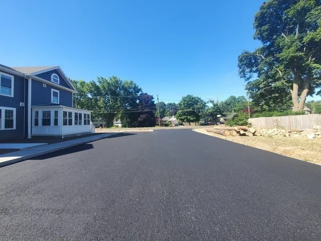 a view of a street with a building and a street view