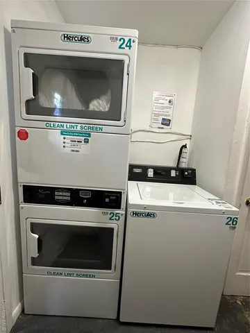 a utility room with washer and dryer