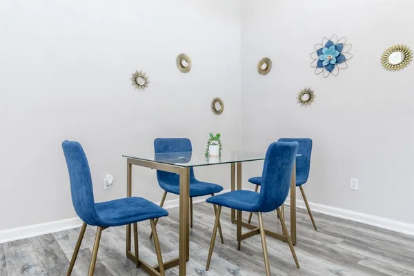 a view of a workspace with furniture