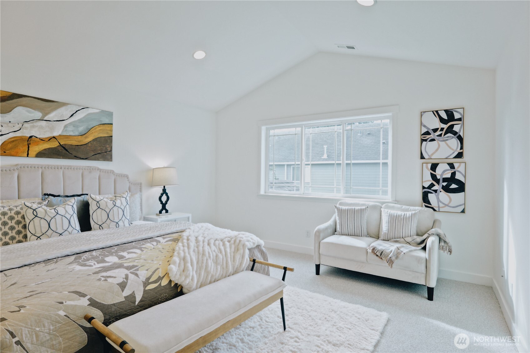 12008 Northeast 162nd Place Bothell, WA 98011 - Photo 16 of 35 a bedroom with furniture and a window