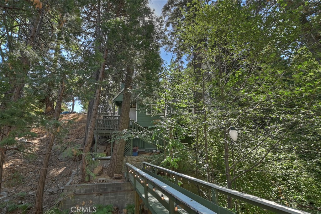 29591 Hook Creek Road Cedar Glen, CA 92321 - Photo 37 of 43 a view of a yard from a balcony